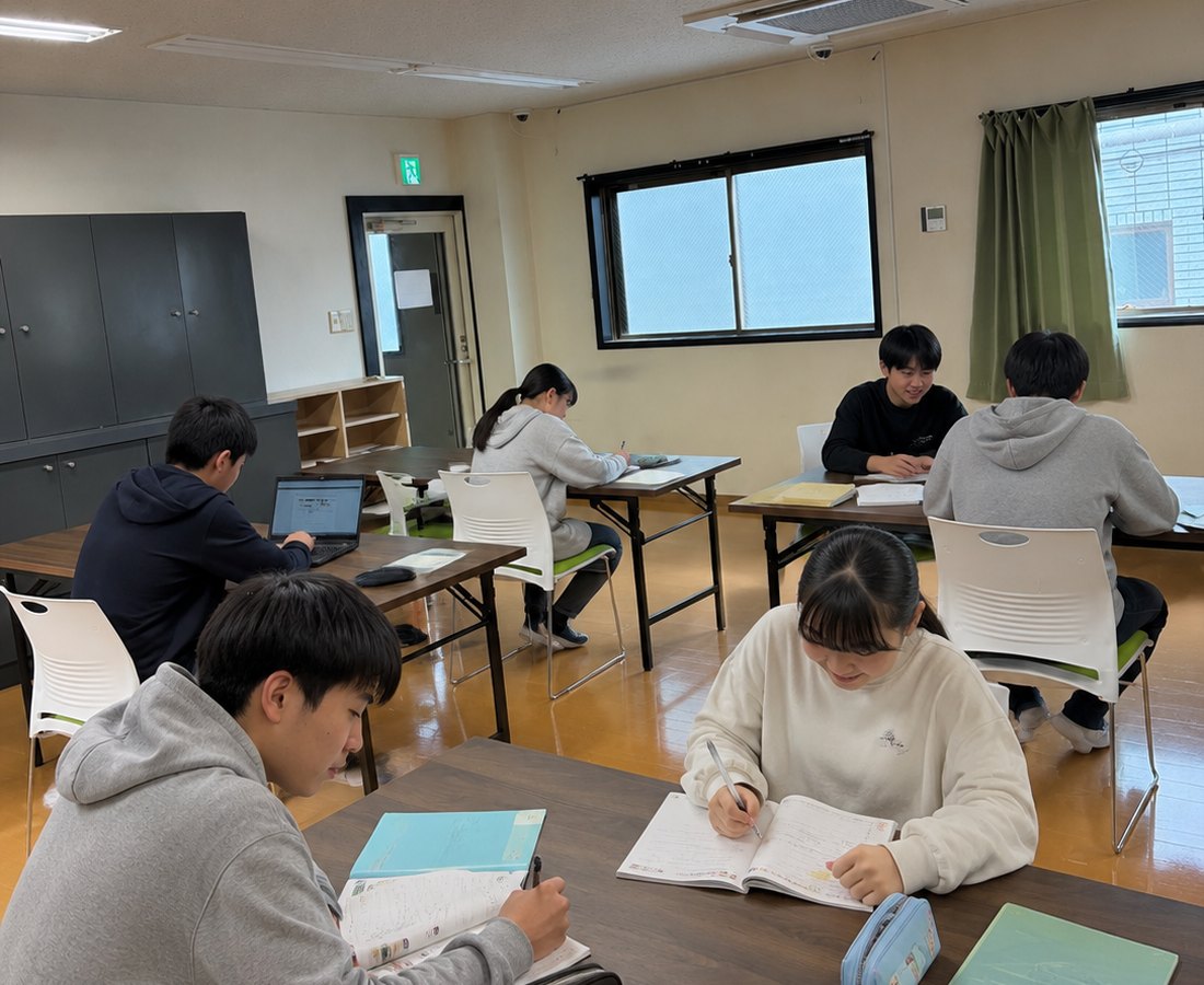 学習に取り組む生徒たち